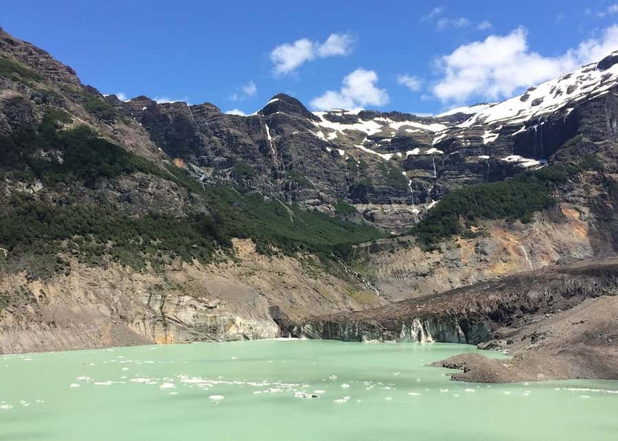 Cerro Tronador - The Ventisquero Negro, a glacier in unusual colors