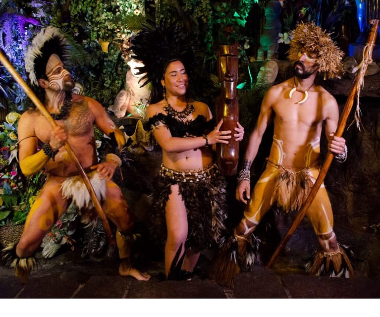 Dinner Show in Bali Hai with Wine refill and transportation - The host, orchestra, and dance floor