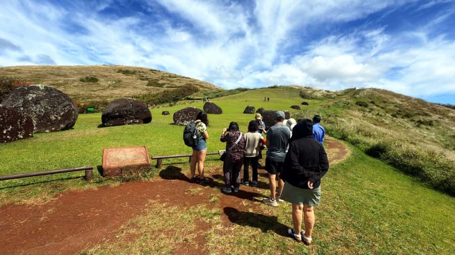 Easter Island: Half-Day Archaeology Tour - Ahu Akivi and seven figures facing the sea
