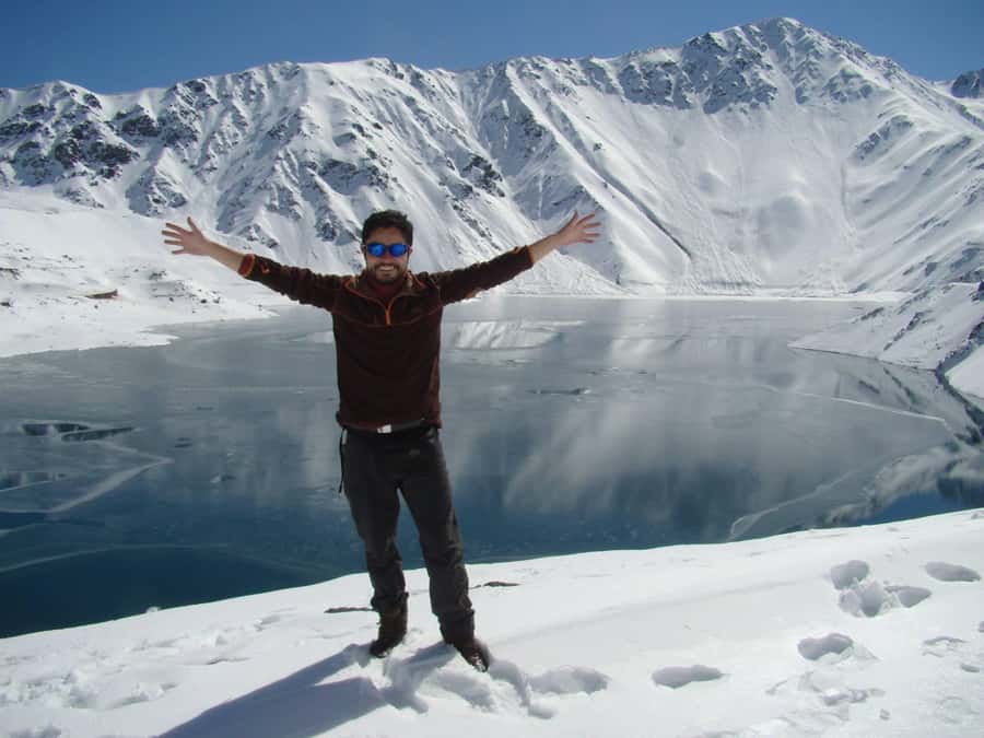 Full day reservoir of the plaster, Cajon del Maipo - San José del Maipo and the Cajón del Maipo road