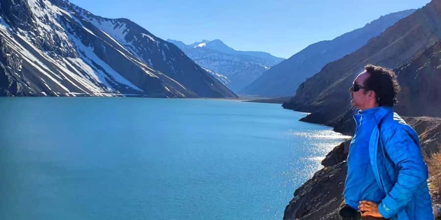 Full day reservoir of the plaster, Cajon del Maipo - Winter changes from June through August