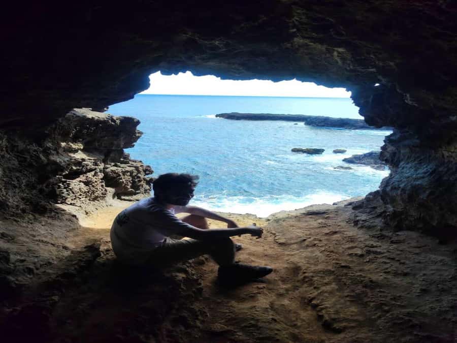 Private Tour: The Underground World of Rapa Nui Caves - Ana Kakenga and the first step underground