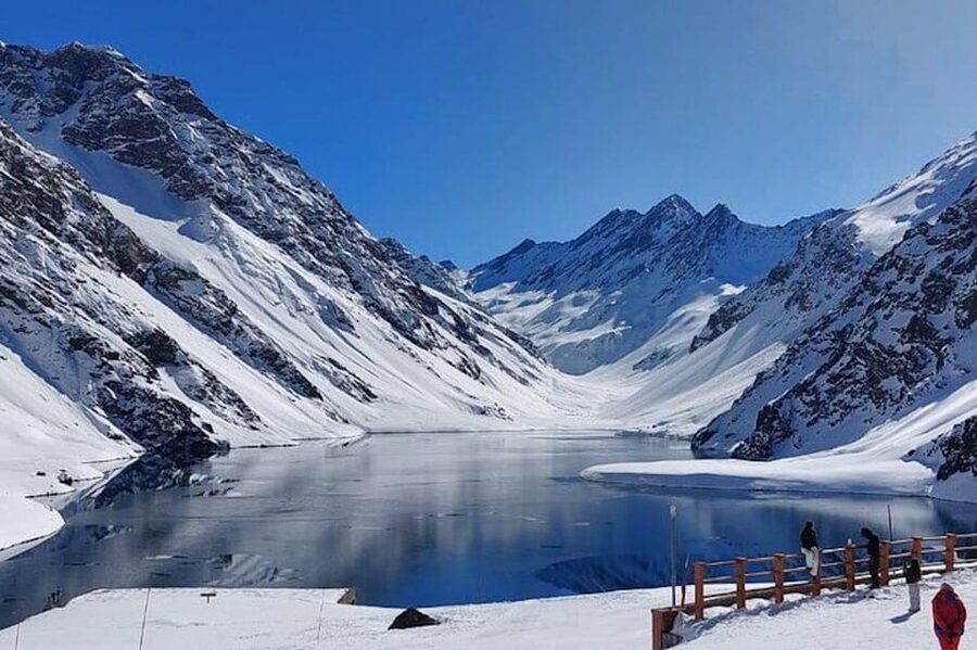 Santiago: Inca Lagoon Tour with Local Vineyard and Tasting - A llama stop on the ride back