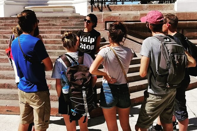 The Tour of Valparaiso in French on foot and in a small group - Plaza Sotomayor and the city’s naval identity