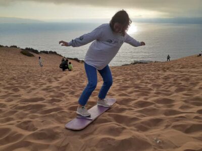 Sandboarding and Sunset in Concon Sand Dunes